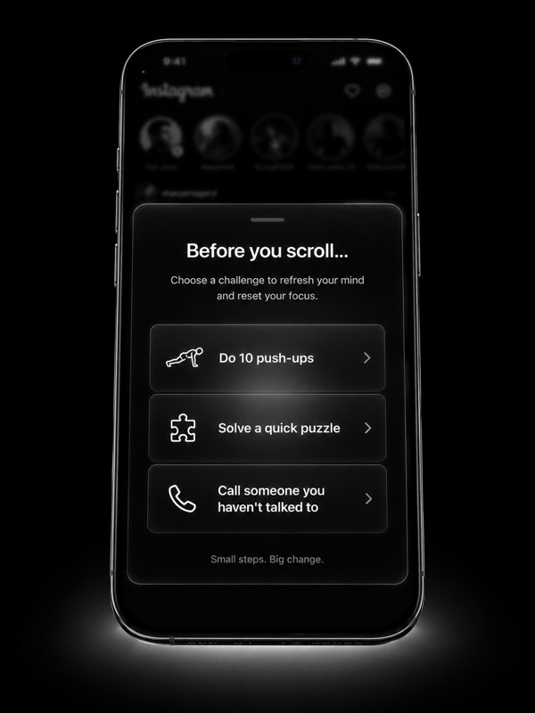 Replace scrolling with healthier alternatives.